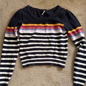 FREE PEOPLE Striped Multicolor Women's Sweater